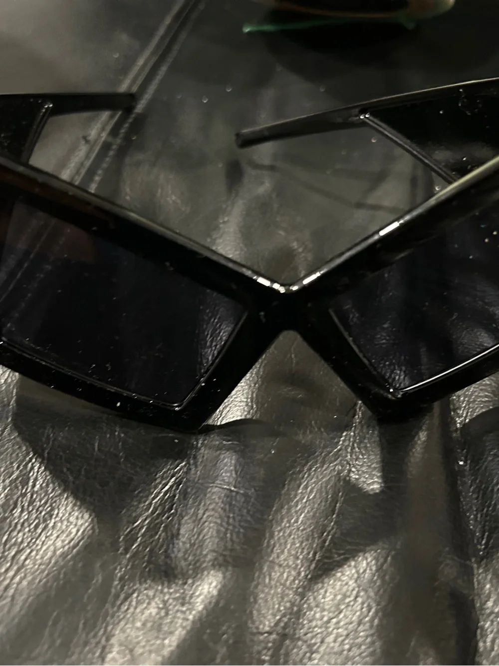 Black Oversized Geometric Women's Sunglasses